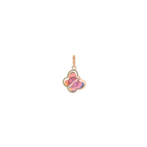 پلاک طلا ۱۸ عیار طرح پروانه کریستالی سواروسکی (Swarovski)