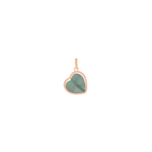 پلاک طلا ۱۸ عیار طرح قلب سواروسکی (Swarovski)