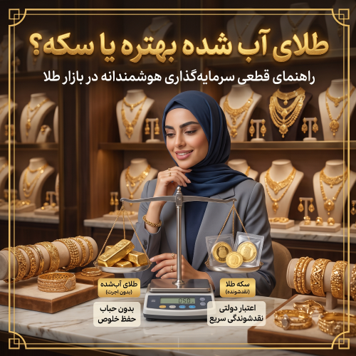طلای آب‌ شده بهتره یا سکه؟ راهنمای قطعی برای سرمایه‌گذاری هوشمندانه